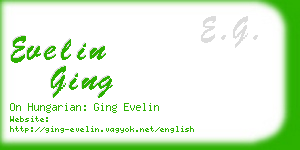 evelin ging business card